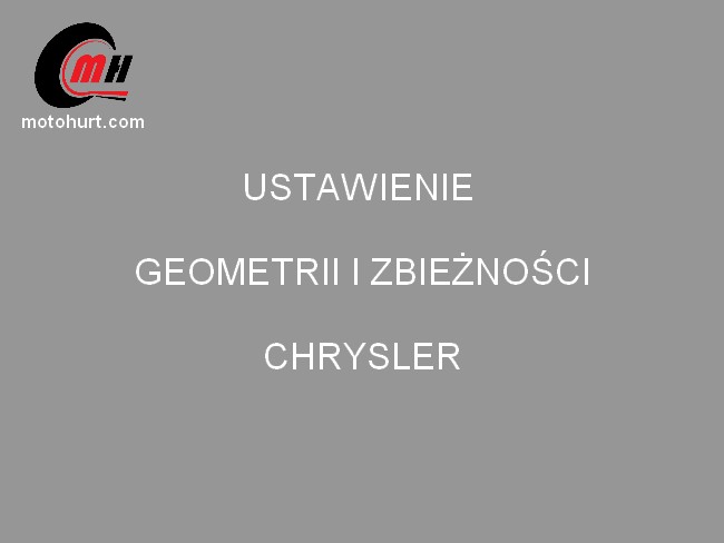 Ustawienie geometrii, zbieżności kół  Chrysler Warszawa